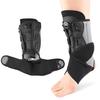 Adjustable Ankle Brace with Dual Aluminum Splints Ankle Stabilizer Knob-Controlled Compression X-Type Restraint Belt for Sports Injury Recovery