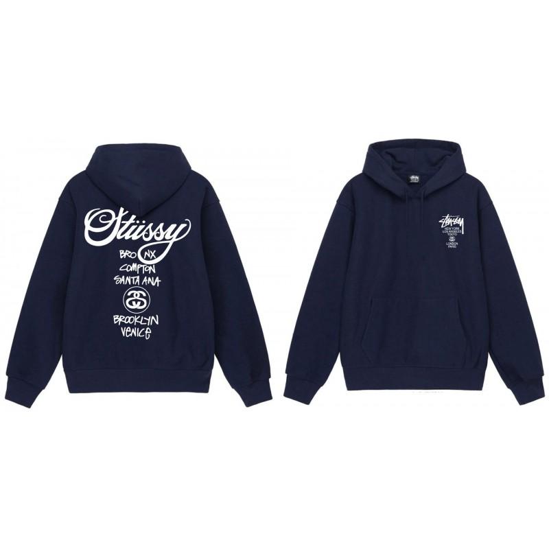 American Style Basic Hooded Sweatshirt Black 8 Print Loose Fit Men Women Casual Outerwear