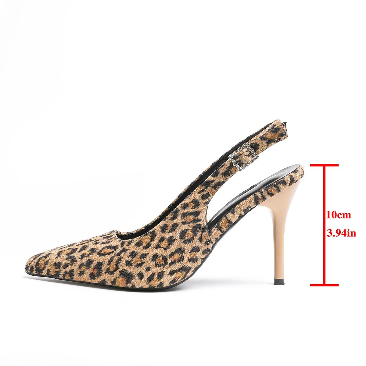 

Fashion Women s Sandals 2025 New Designers Elegant Woman Heeled Shoes Elegant Pointed Toe Singbacks Shoes Dancing Party Prom High Heels 35 леопардовый