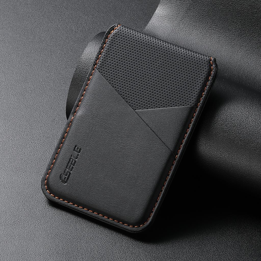 Luxe Zakelijk Lederen Portemonnee Kaarthouder Tas Voor iPhone & Samsung Galaxy MagSafe Accessoires Met Slank Geometrisch Ontwerp Cadeau