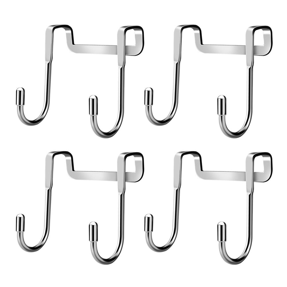 

S-shaped Kitchen Strong Hook Household Stainless Steel Door Back Hanging Hanger Holder 4PCS