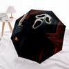 1PC Scream Mask Automatic Folding Umbrella - Compact 8-Rib Design, Durable Plastic & Iron,  F010606