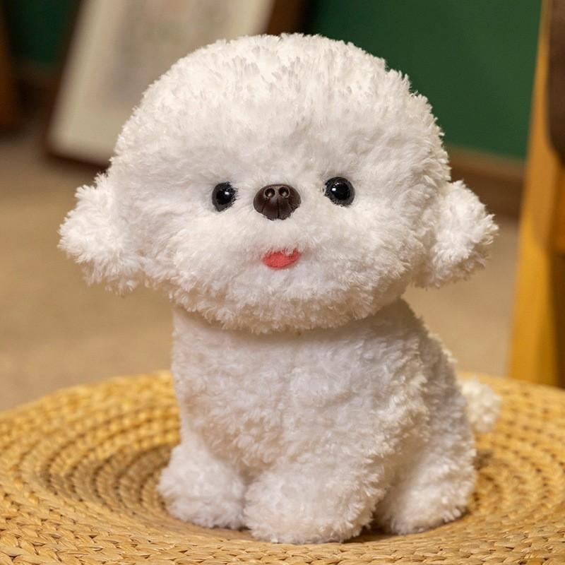 Frise Bichon Realistic Stuffed Dog Plush Toy  Poodle Doll Soft Gift Birthday