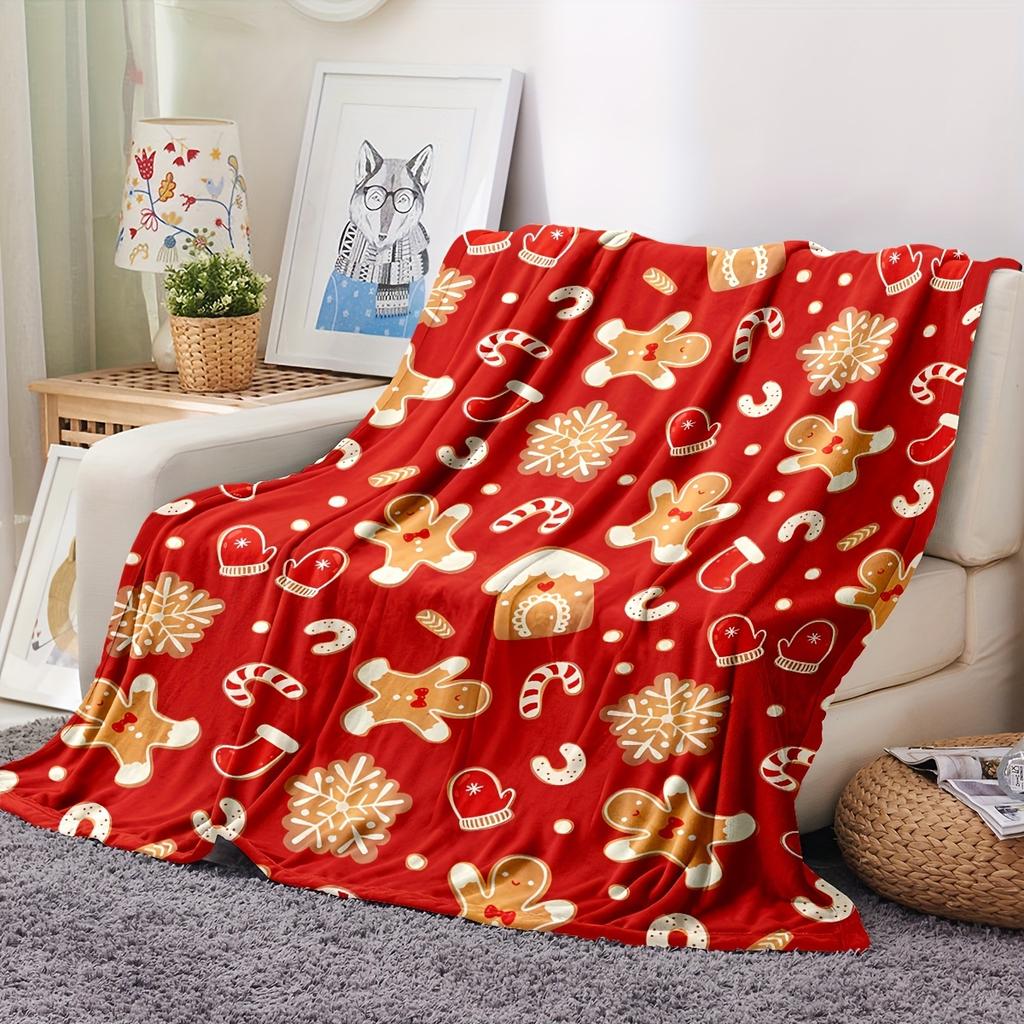 [Cozy Christmas Blanket] Cozy Christmas 1pc Flannel Throw Blanket | Lightweight All-Season Soft Warmth for Sofa, Bed, Travel