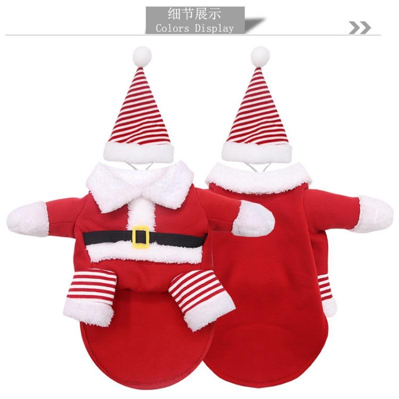 Sun Yat-sen University's Christmas Dog and Cat Clothes, Dog Pets, Autumn and Winter Fleece and Funny Cat, Two-legged Golden Retriever Transformed