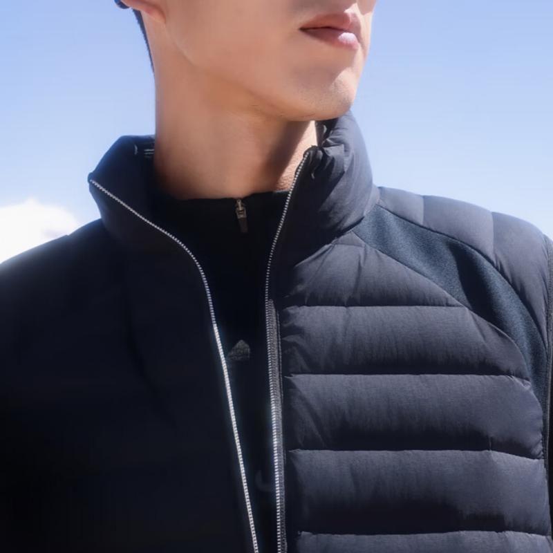 ASICS Down Vests Men's Black Stand Collar Moderate Other 2031F370-001