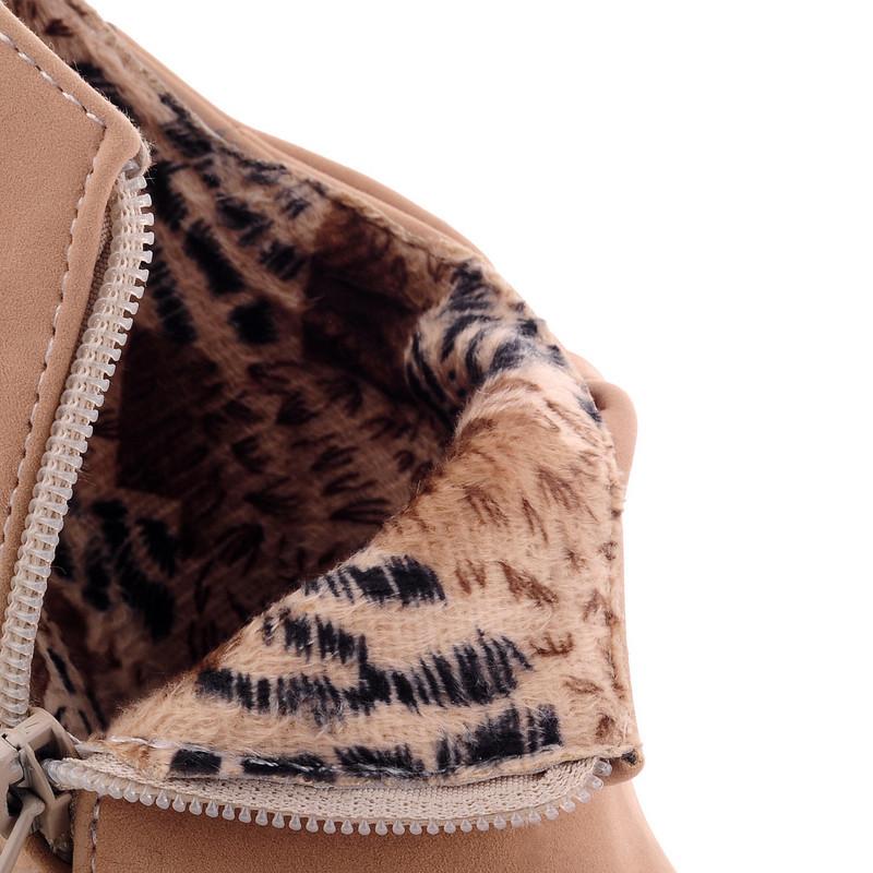 Fashion New Women Ankle Boots High Heels Female Platform Rhinestone Decoration Short Booties Casual Ladies Boats Mujer Plus Size 32-45