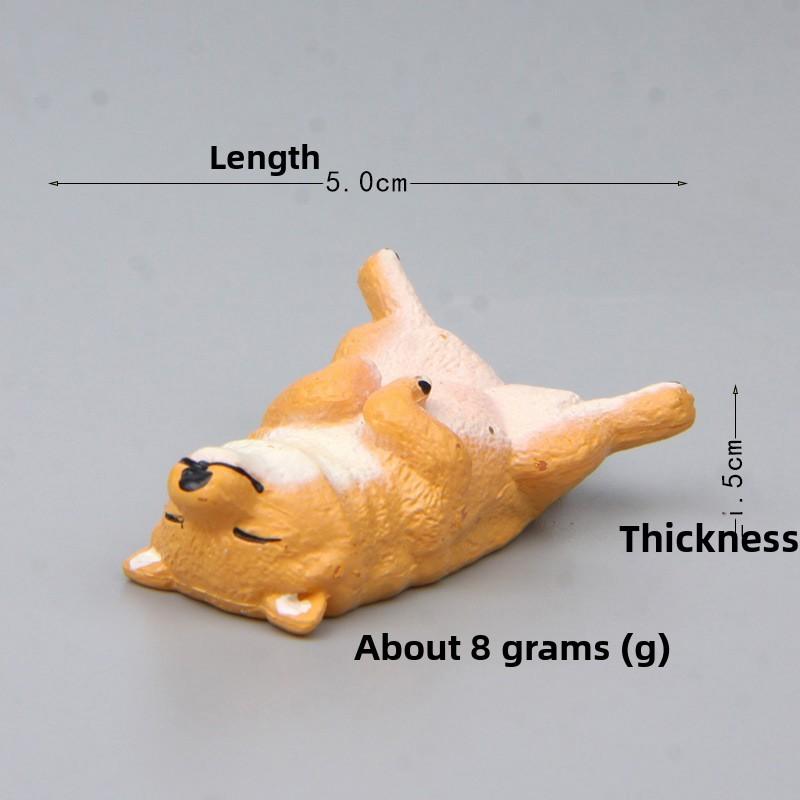 Cute Sleeping Tiger Shiba Inu Rabbit Cat Kangaroo Animal Mini Model Ornament For Office And Collection