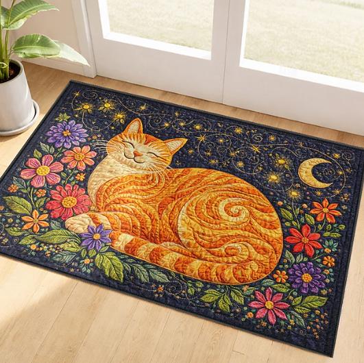 

Faux-Embroidered Mushroom Doormat Magical Vibrant Forest of Colorful Toadstools Welcome Mat for Entryway Carpets 40cm x 60cm