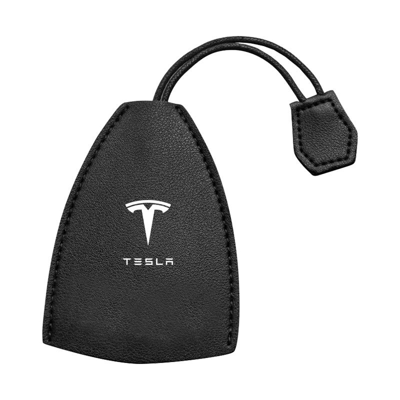 

1Pcs Car Key Chain Storage Bag Split Car Key Case Key Case For Tesla Model 3 Model S Model X Model Y Roadster Performance Decor чёрный