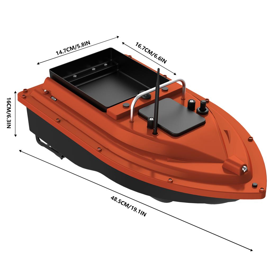 GPS Fishing Bait Boat with Large Bait Container Automatic Bait Boat with 400-500M Remote Range