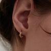 14k Simple Line One-Touch Earrings