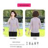 PaSiTe Women's Striped 3/4 Sleeve Button-Up Shirt
