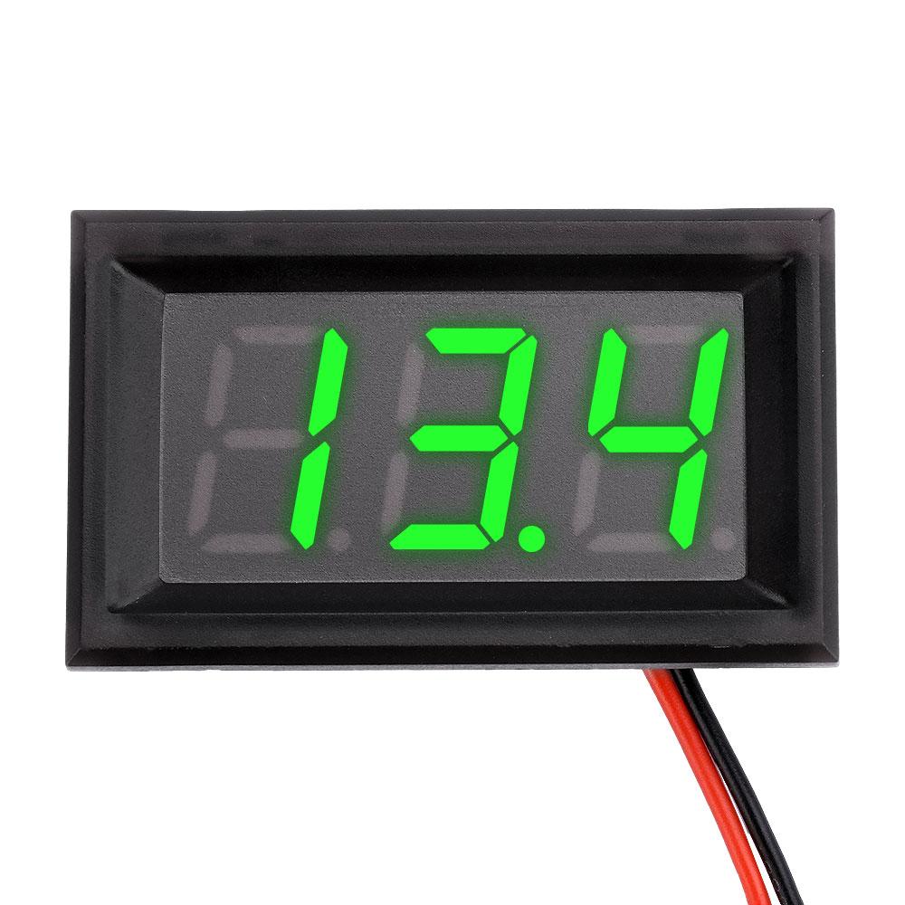 0.56 Inch Waterproof DC 4.5-30V Digital Voltmeter Voltage Panel Meter Red/Blue/Green/White For Electromobile Motorcycle Car