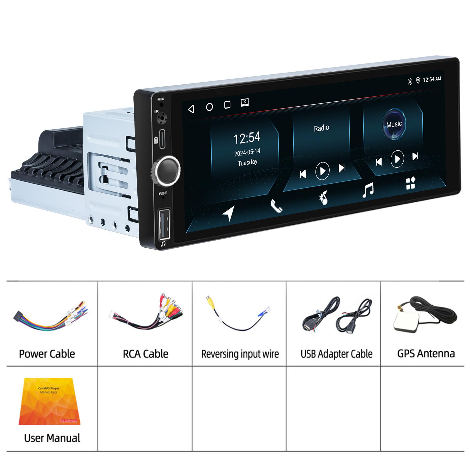 

TOYOUSONIC 6,9-дюймовый автомобильный стерео 64G радио Android 13 универсальный видеоплеер 1Din беспроводной Carplay авто GPS навигация без 2din DVD 6.86-4+64cp