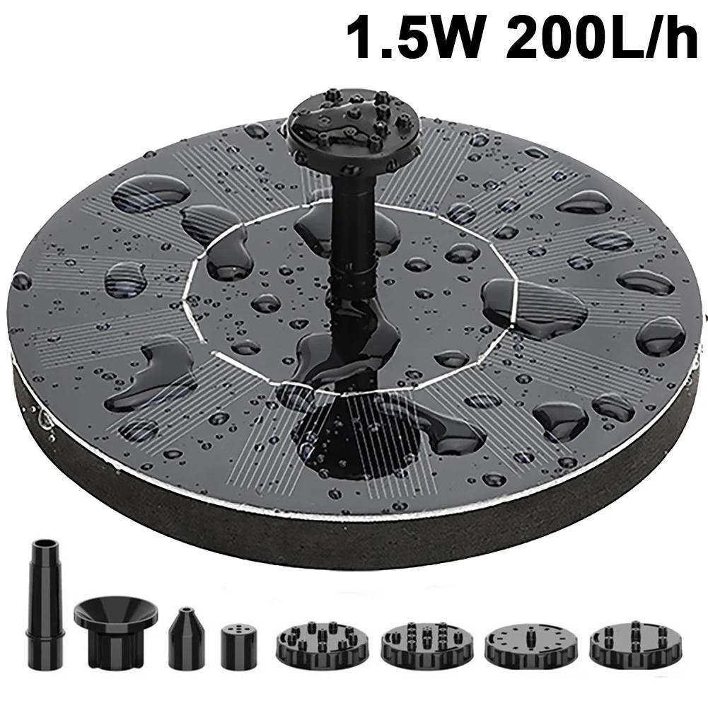 5W-1.2W Solar Springbrunnenpumpe 220L/H Solar Springbrunnen Solarpaneel Vogelbad Springbrunnen Außengarten Pool Wasserfontäne für Garten