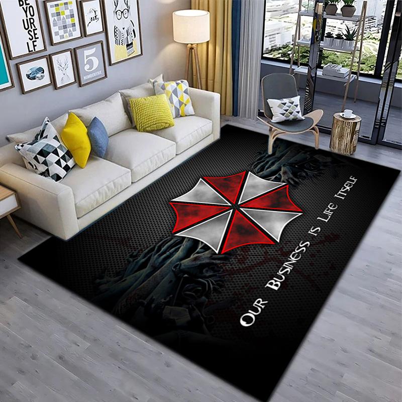 Gioco Sci-Fi Resident Evil, Umbrella Corporation, tappeto morbido, soggiorno di casa, tappetino per sedia da ufficio, zerbino, zerbino tappeto U4