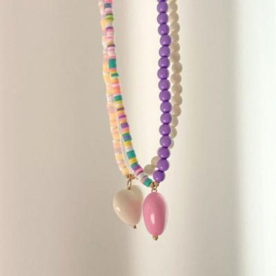 [Onoma] Onm Necklace Pendant Beads Heart Shape Big (25437124)