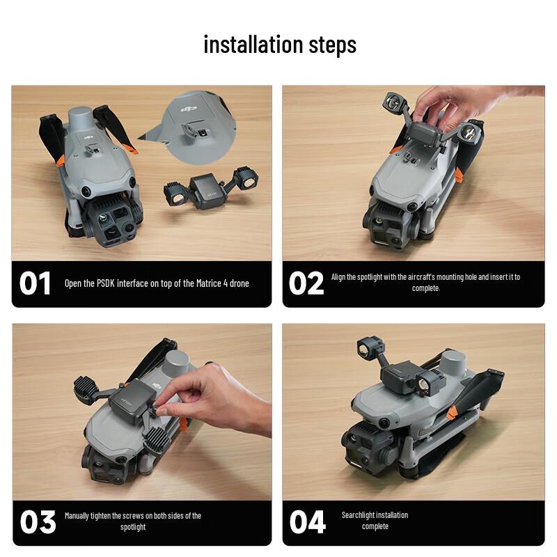 LKTOP KL340 Industrial Searchlight for DJI Matrice 4 Series Drones