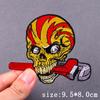 Punk Skull Embroidered Patches For Clothing Hip Hop Patch Iron On Patches For Clothes Grim Reaper Embroidery Patch Stripe Badges