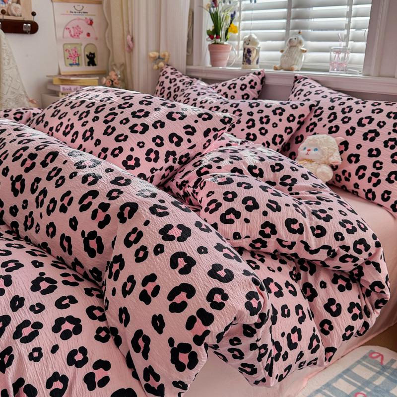2026 Cloud-Feel Crinkled Cotton Double Gauze 4-Piece Set