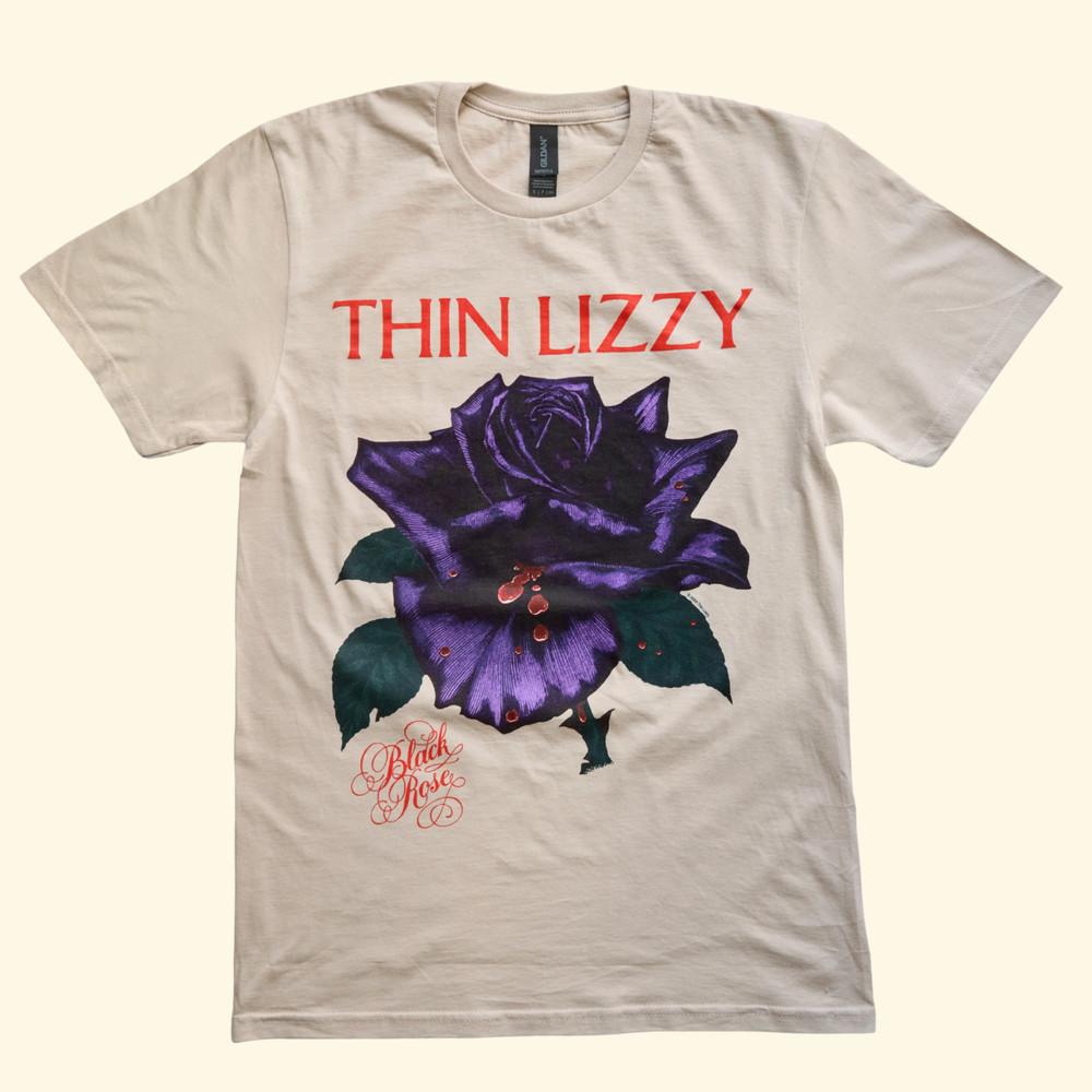 Thin Lizzy Band Black Rose T Shirt Full Size S-5XL Unisex T-Shirt M