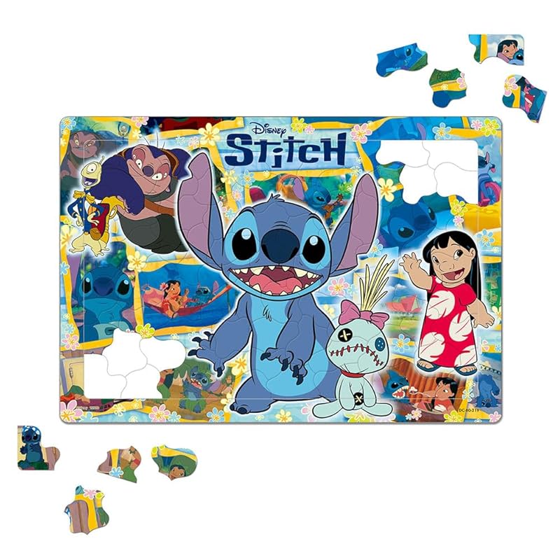 Tenyo (Tenyo) [Made in Japan] Disney "Everybody's Ohana!" (Stitch) 80-Piece Children's Puzzle DC-80-219, Antibacterial Coating with Storage Cover,