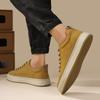 Fashion Luxury Brand Men's Casual Shoes Yellow Sneakers Genuine Leather Comforthable Mens Casual Shoes Tenis Masculino Outdoor Footwear