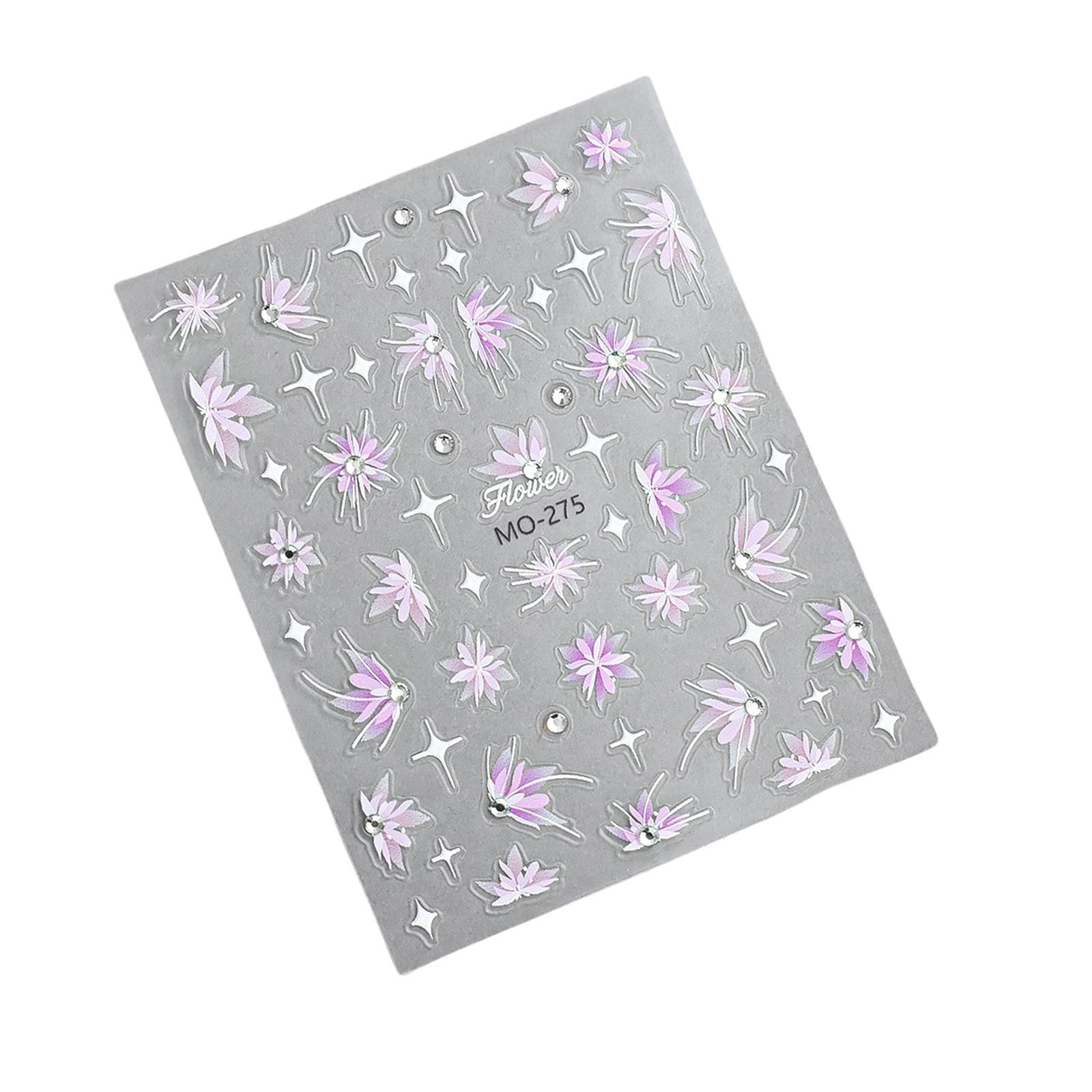 

Наклейки для дизайна ногтей с цветочным рисунком 5D Рельефные алмазные наклейки для ногтей Наклейки для ногтей Украшения для дизайна ногтей Наклейки для маникюра 1