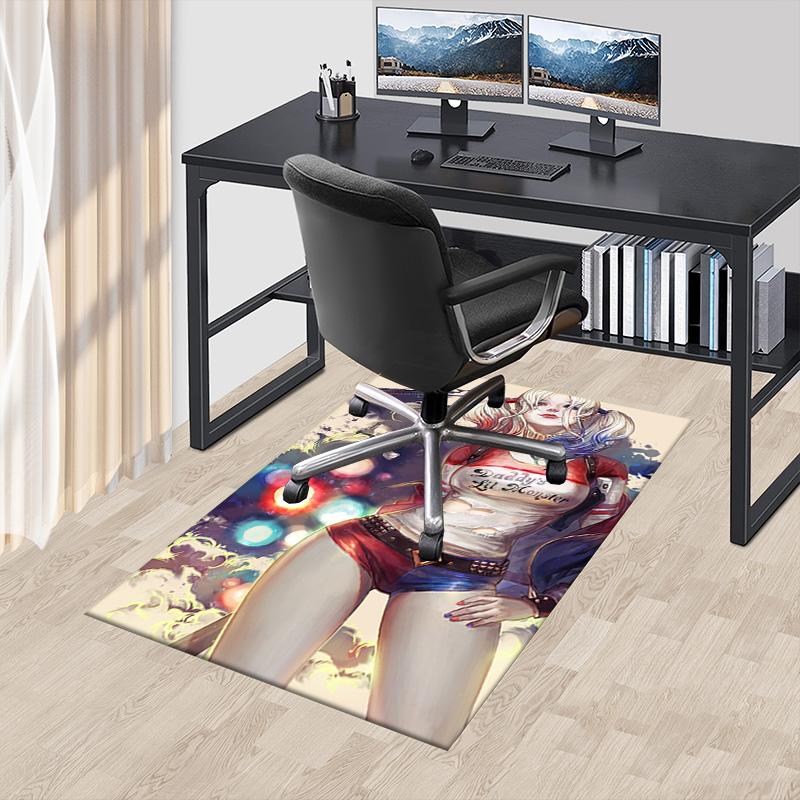 1pc Harley Quinns Wild Ride Carpet for Playroom Bedroom Living Room Sofa Home Decor,kids Game Area Rug Non-slip Floor Mat Y826170