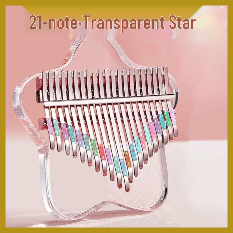 Crystal Transparent 17-Key Kalimba: Easy-to-Learn Portable Thumb Piano for Beginners