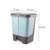 Kitchen Big Trash Can with Lid Wheels Odor Pedal Cube Storage Trash Can Bins Kosze Do Segregacji Smieci Waste Bins BG50WB