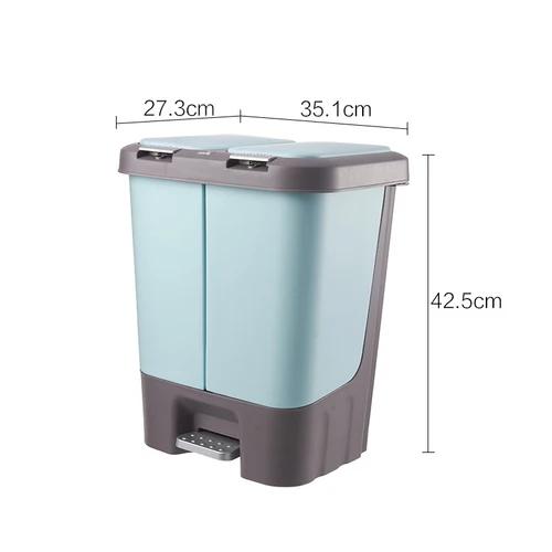 Kitchen Big Trash Can with Lid Wheels Odor Pedal Cube Storage Trash Can Bins Kosze Do Segregacji Smieci Waste Bins BG50WB