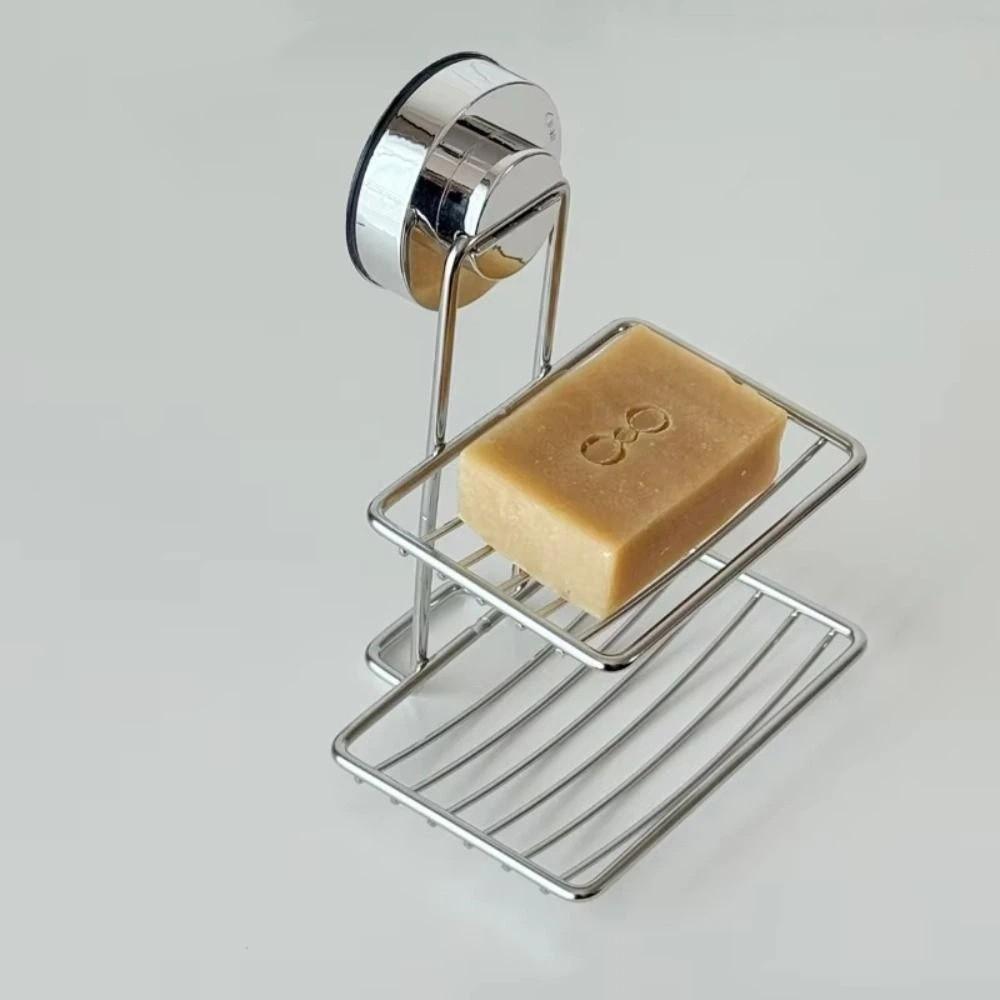 Heavy Duty Soap Tray Stainless Steel Bathroom Soap Dish Neat Storage Sponge Holder Shower Room