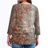 Women's T Shirt Print 3/4 Sleeve Fashion Basic V- Neck Regular Top