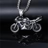 Stylish Motorcycle Style Motorcycle Style Retro Color Trendycycling Necklace In Stock