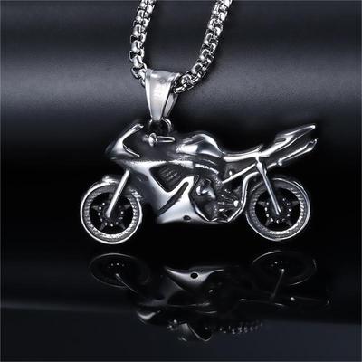 Stylish Motorcycle Style Motorcycle Style Retro Color Trendycycling Necklace In Stock