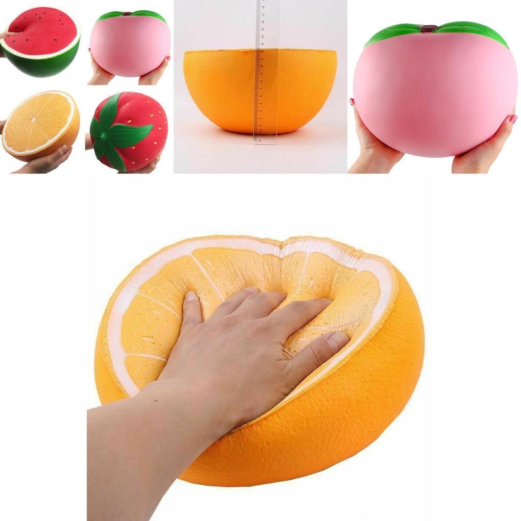 Jumbo Super Giant Soft Squishy Watermelon Orange Strawberry Peach Slow Rising Squeeze Toy