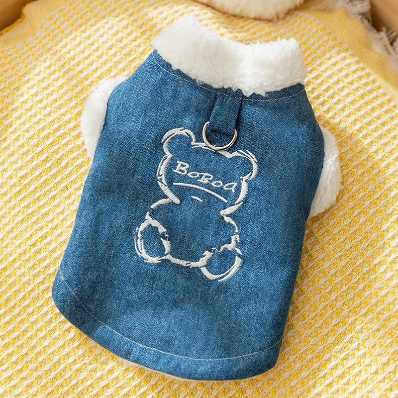 Pet cotton-padded clothes, piled and thickened autumn and winter adult cat kittens, hairless cats, warm two-legged small dog dog cat clothes