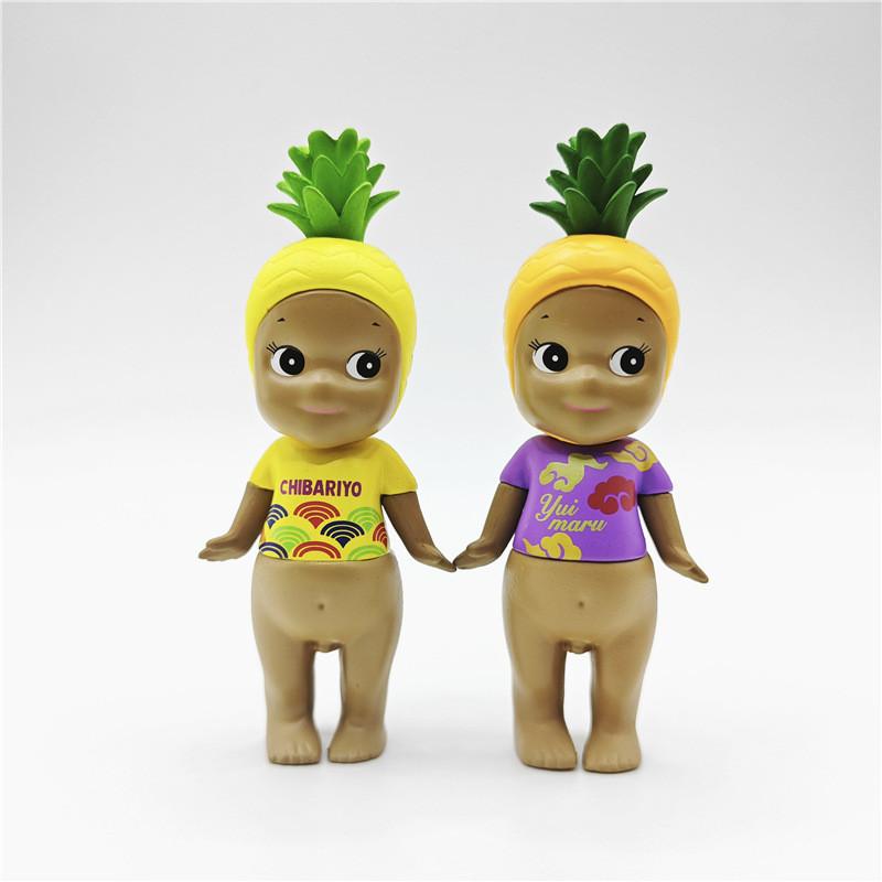 Angel Black Cute Doll Pineapple Headset Flower Shirt Blind Box Ornament Model
