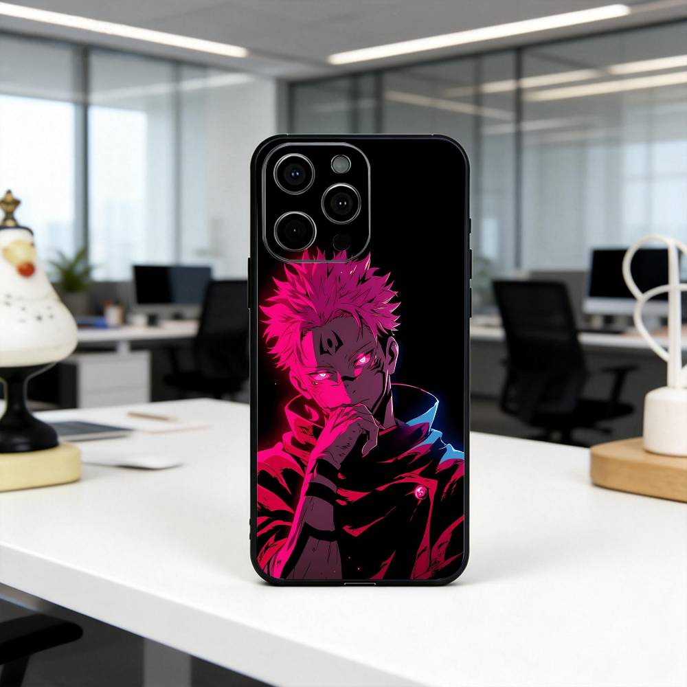 Jujut-su R-Ryomen S-Sukuna Kaisen-RS Phone Case For iPhone 17, 16,15,14,13,12,11 Plus,Pro Max, Others Soft Black Cover