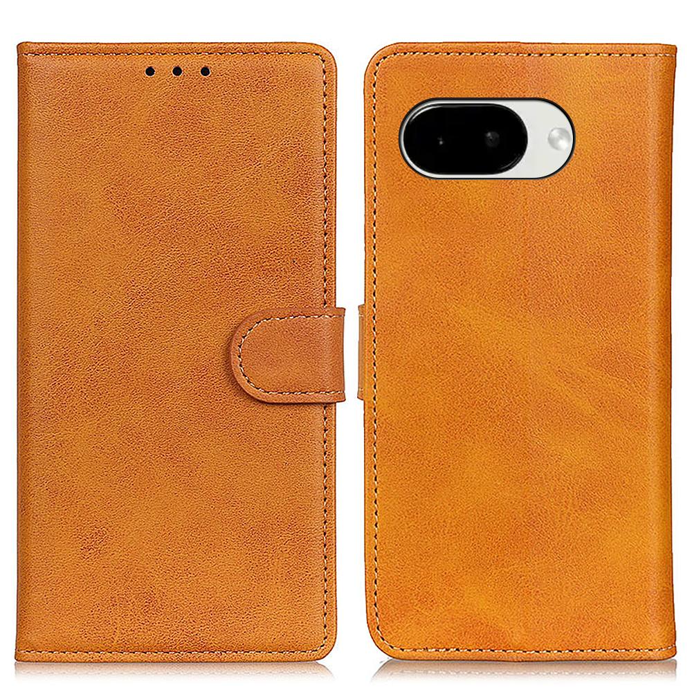For Google Pixel 10a Case Cowhide Texture Leather Wallet Stand Phone Cover