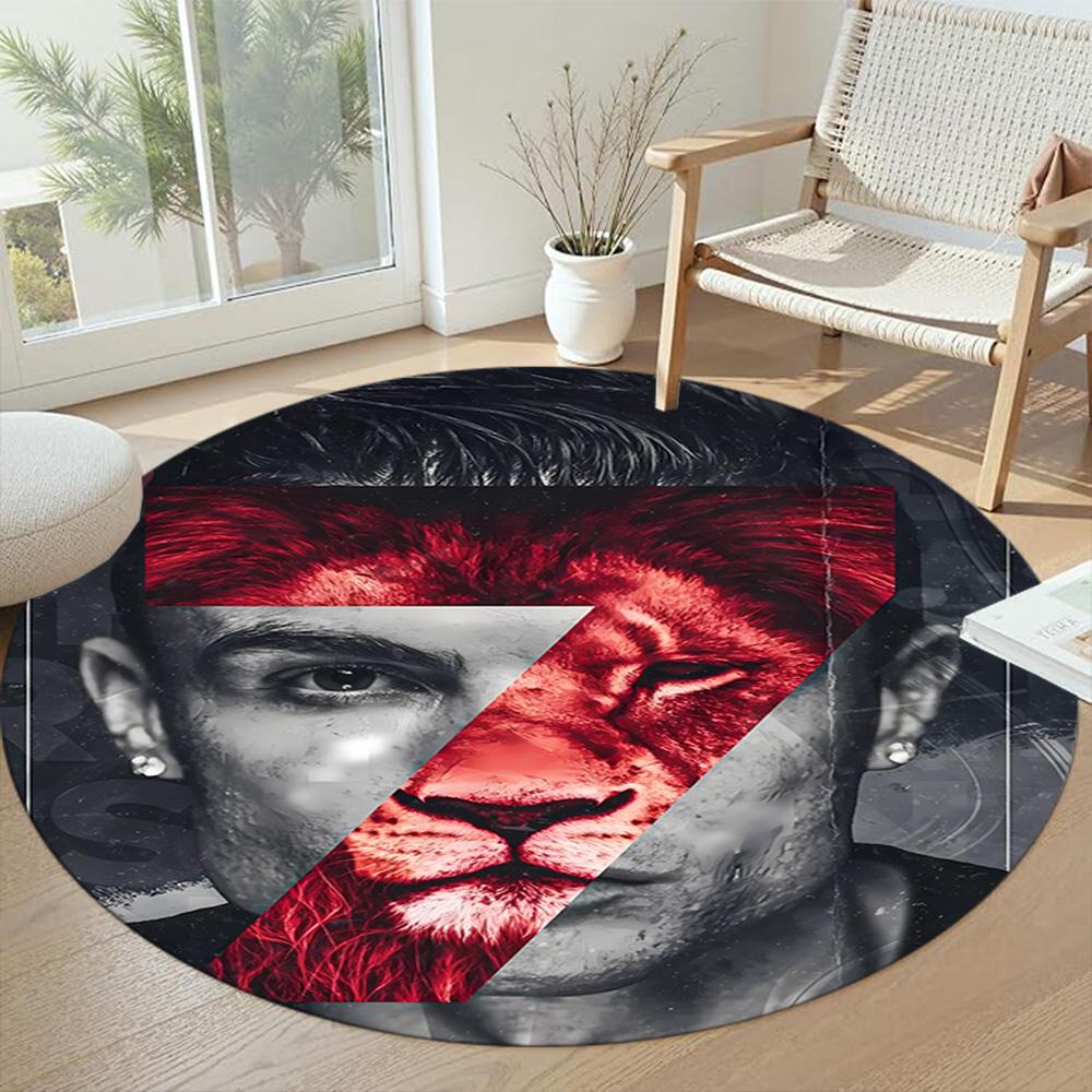 Ronaldo's Round Floor Rug Suitable for Bedrooms Hallway Kitchen Game Room Antislip Round Carpet Office home decor