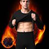 2Pcs/Set Men Warm Suit O-Neck Long Sleeve Tops Elastic Waist Long Pants Set Solid Color Plush Lining Pajamas Set