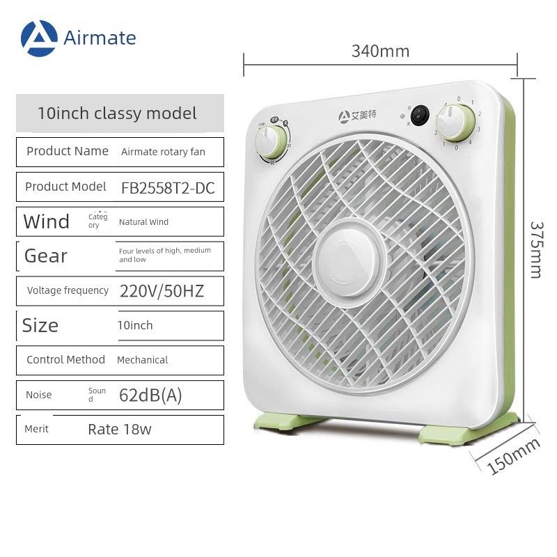 Airmate Electric Fan Desk Fan Floor Fan Mini Office Timing Rotary Fan Student Household Dormitory Louver Fan