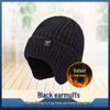 Elderly Men's Thick Knit Winter Hat with Ear Protection