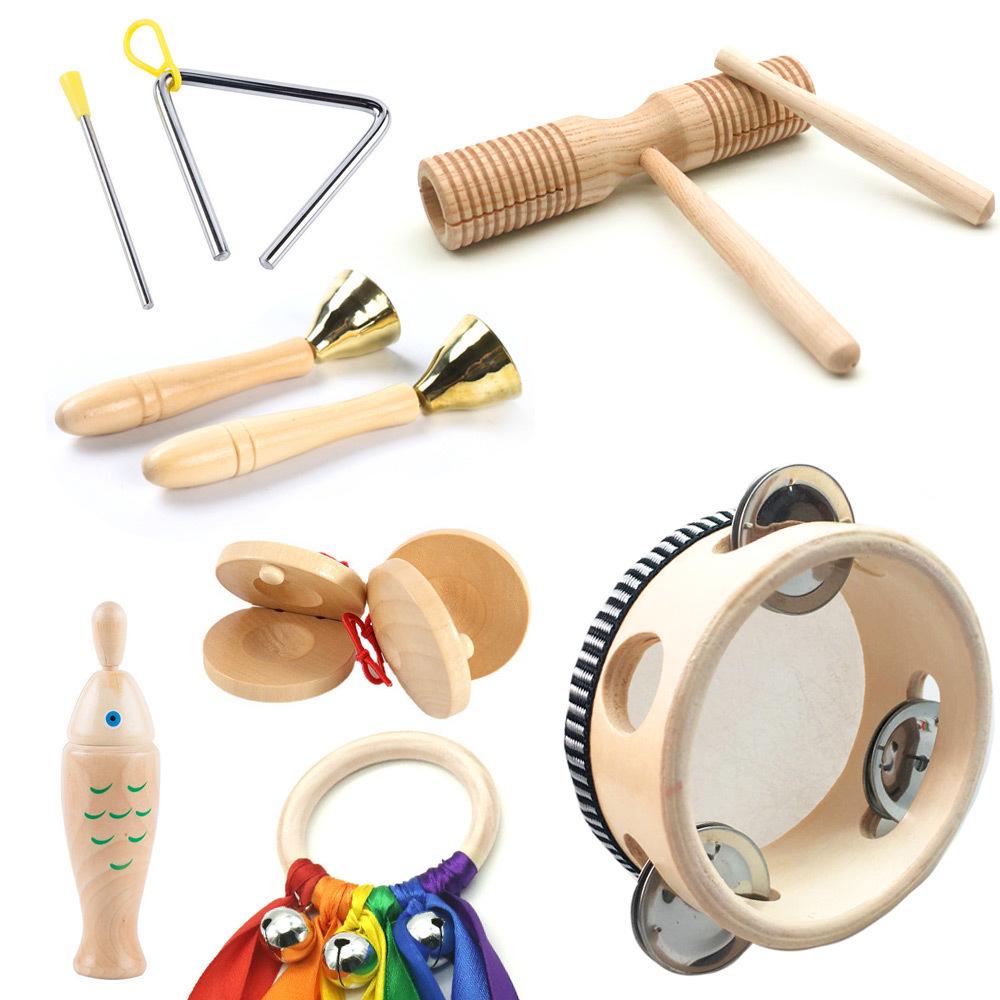 Montessori Dziecięce Instrumenty Muzyczne - Drewniane Dzwonki do Edukacji Wczesnoszkolnej
