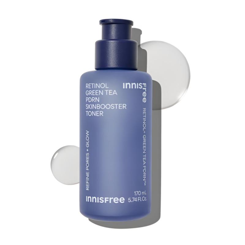 Innisfree Retinol Green Tea PDRN Skinbooster Toner 170ml Lightweight Glow Boosting Toner with Retinol & Green Tea PDRN