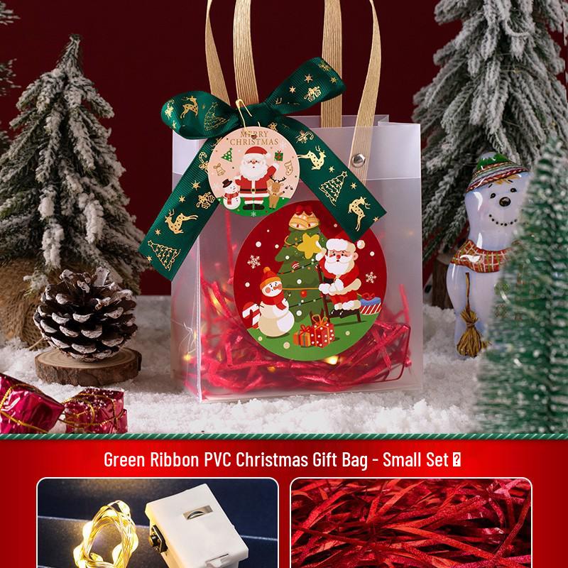 Christmas Eve Apple Candy Souvenir Handbag - Creative Transparent Gift Bag