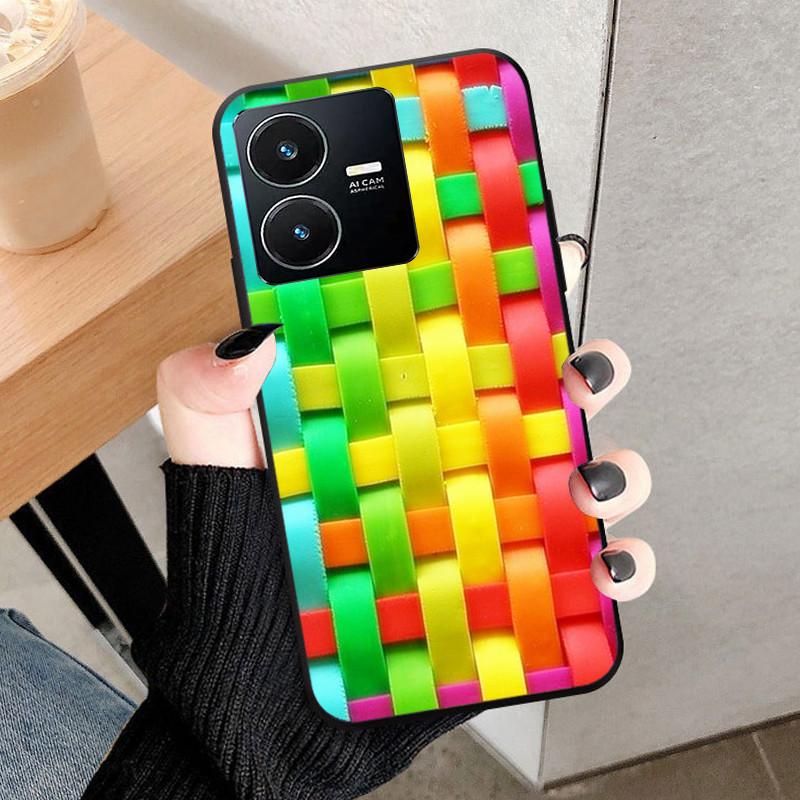 For Vivo Y22 4G Case Wolf Cat Soft Silicone Shockproof Phone Cover For Vivo V2207 V2206 Y22s Y 22 Y 22S Cases 2022 Black Bumper